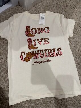 Girls' Cream "Long Live Cowgirls" Graphic Tee by Morgan Wallen